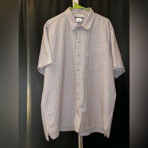 Columbia Men's Blue and Red Plaid Button Down Shirt